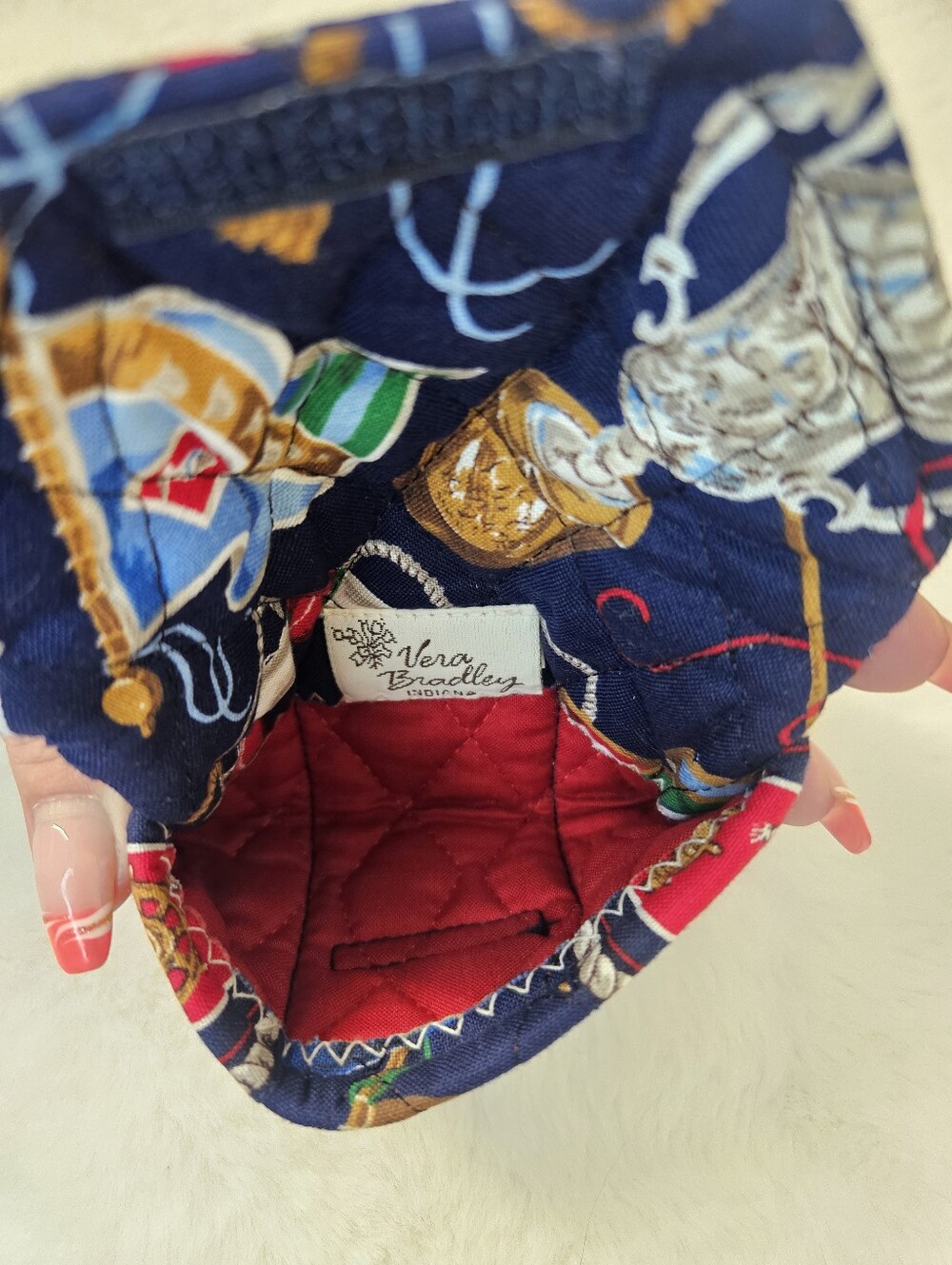Vintage Retired Vera Bradley Indiana Regatta Nautical Wallet And Coin Purse Set - Picture 8 of 8